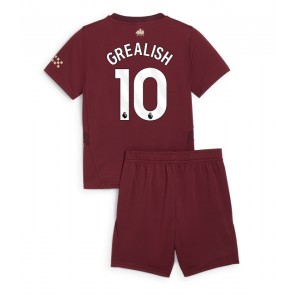 Manchester City Jack Grealish #10 Tredje Kläder Barn 2024-25 Kortärmad (+ Korta byxor)